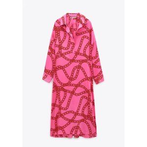Zara Pink Oversized Chain Link Dress